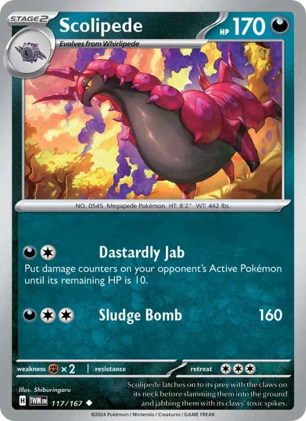 Scolipede #117 – Twilight Masquerade card