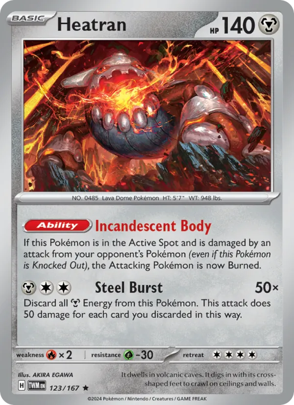 Heatran #123 – Twilight Masquerade card