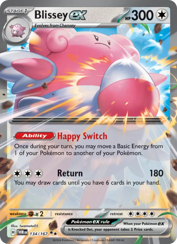 Blissey ex #134 – Twilight Masquerade card