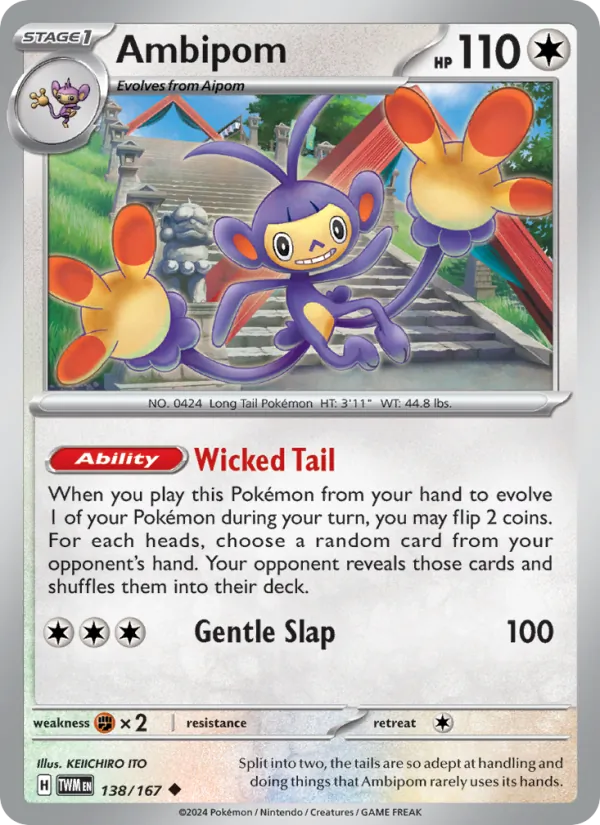 Ambipom #138 – Twilight Masquerade card