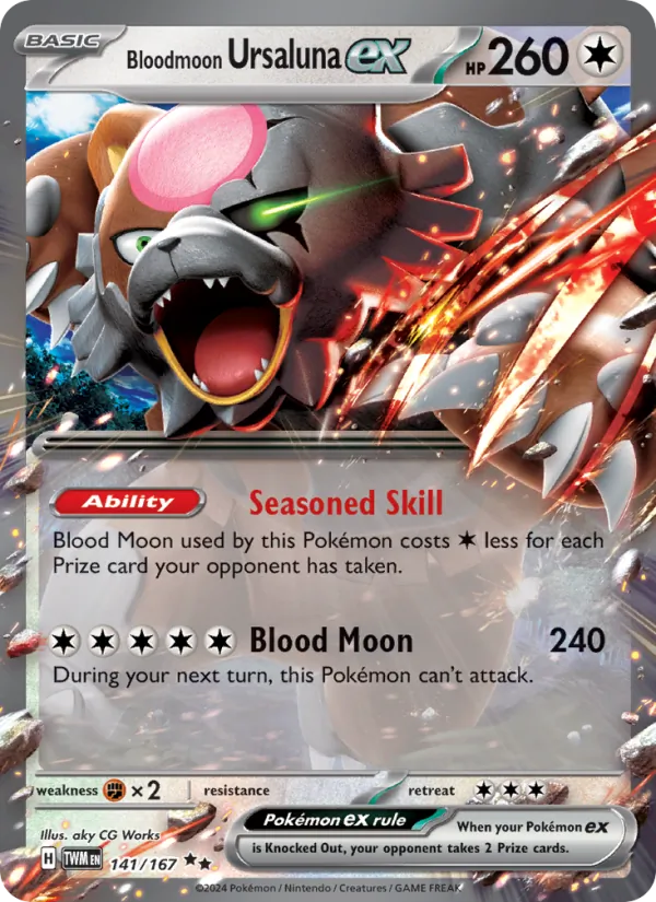 Bloodmoon Ursaluna ex #141 – Twilight Masquerade card