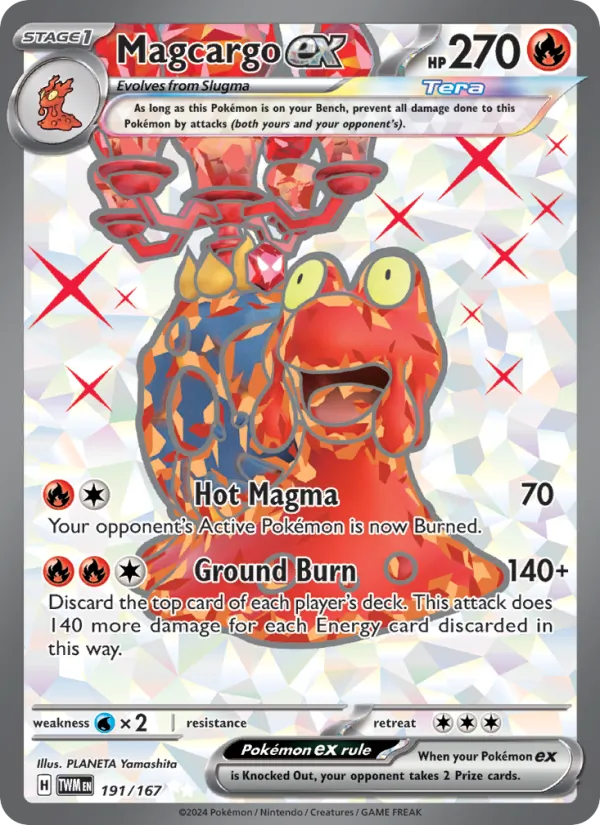 Magcargo ex #191 – Twilight Masquerade card