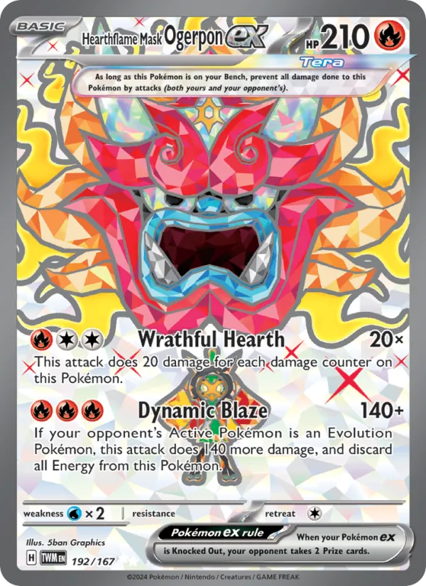 Hearthflame Mask Ogerpon ex #192 – Twilight Masquerade card