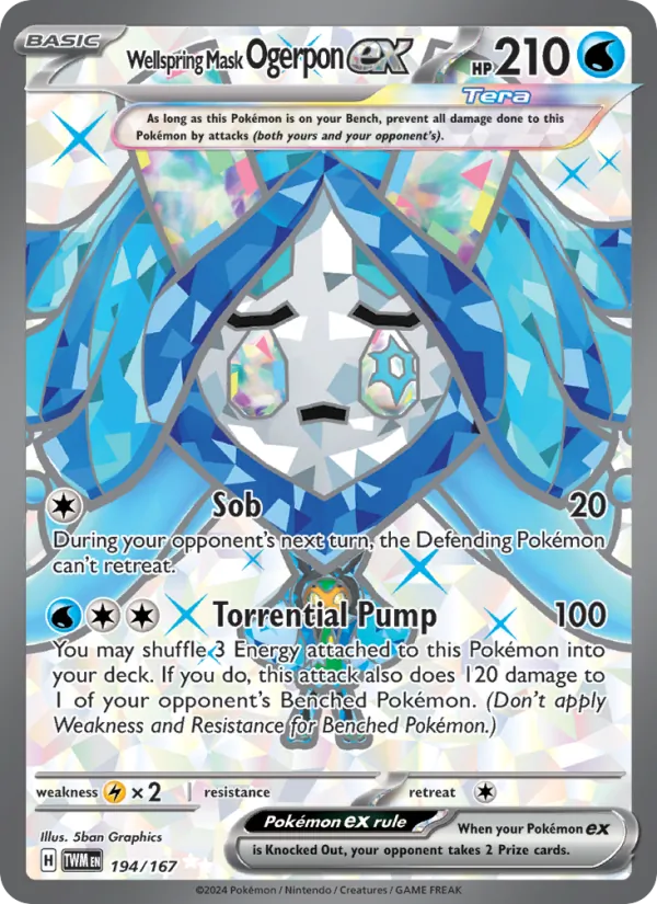 Wellspring Mask Ogerpon ex #194 – Twilight Masquerade card