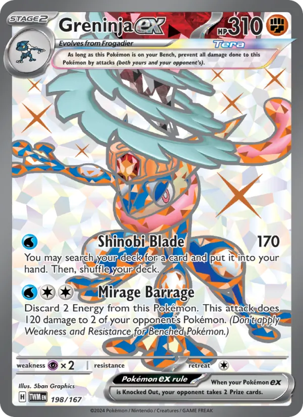 Greninja ex #198 – Twilight Masquerade card