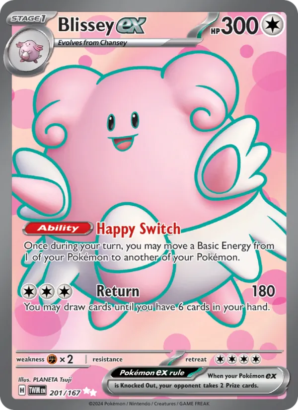 Blissey ex #201 – Twilight Masquerade card