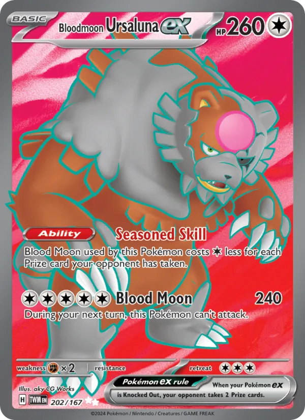 Bloodmoon Ursaluna ex #202 – Twilight Masquerade card
