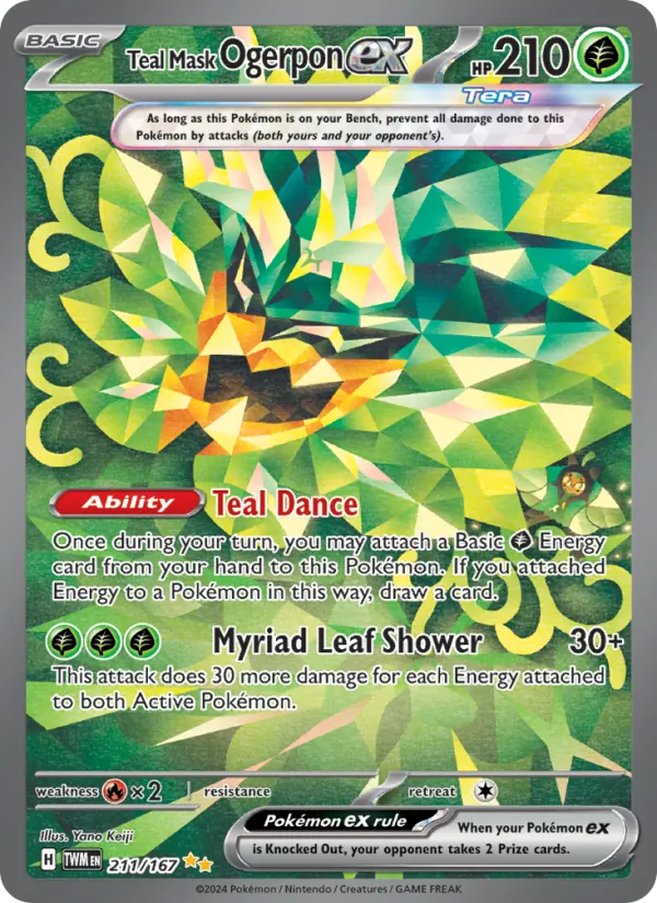 Teal Mask Ogerpon ex #211 – Twilight Masquerade card
