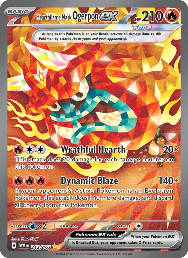 Hearthflame Mask Ogerpon ex #212 – Twilight Masquerade card