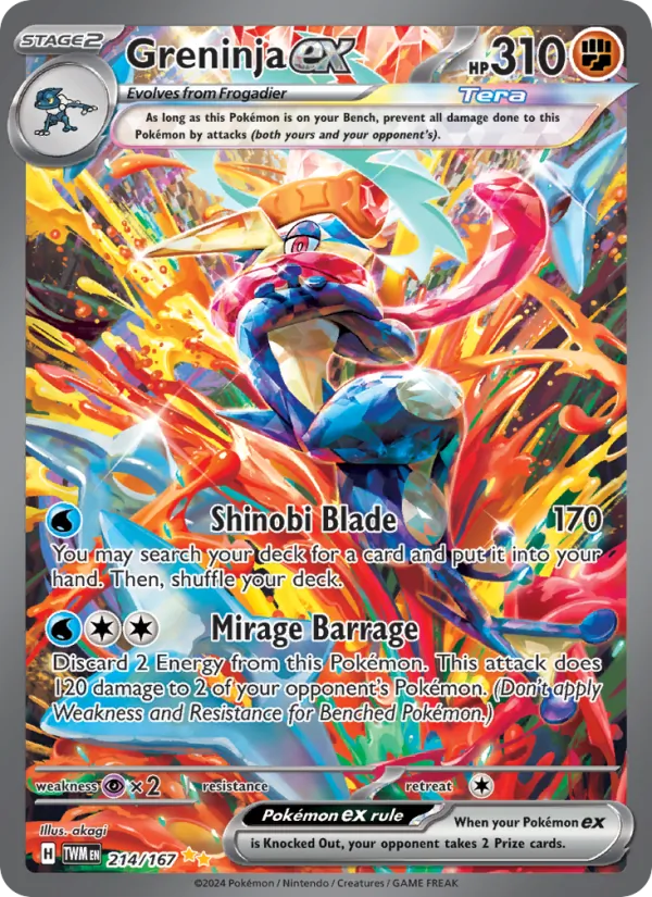 Greninja ex #214 – Twilight Masquerade card