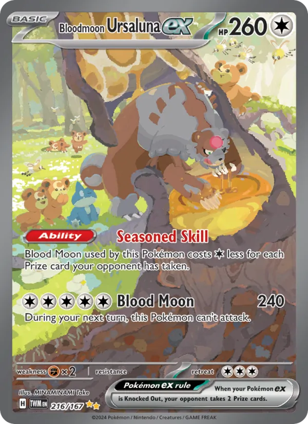 Bloodmoon Ursaluna ex #216 – Twilight Masquerade card