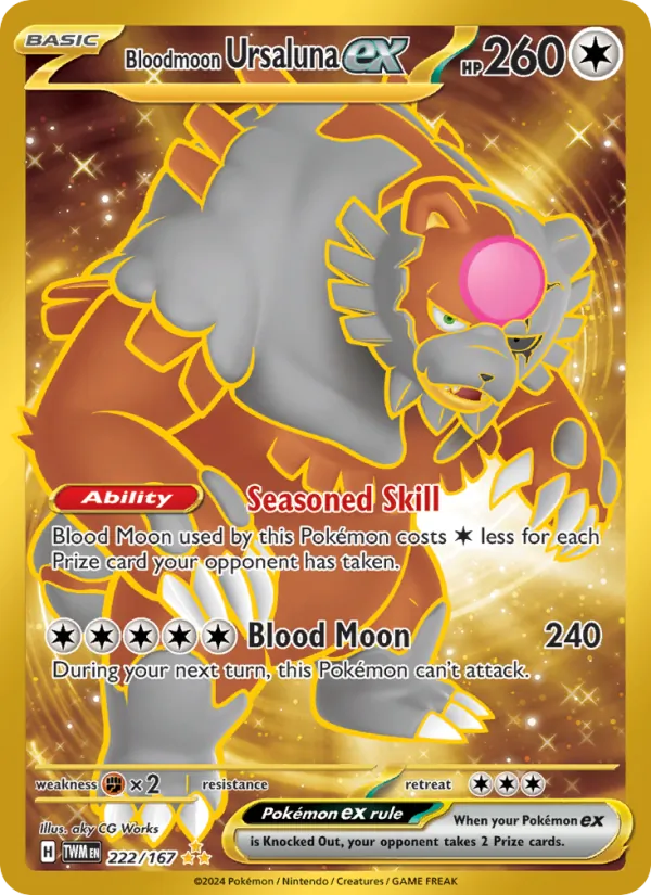 Bloodmoon Ursaluna ex #222 – Twilight Masquerade card