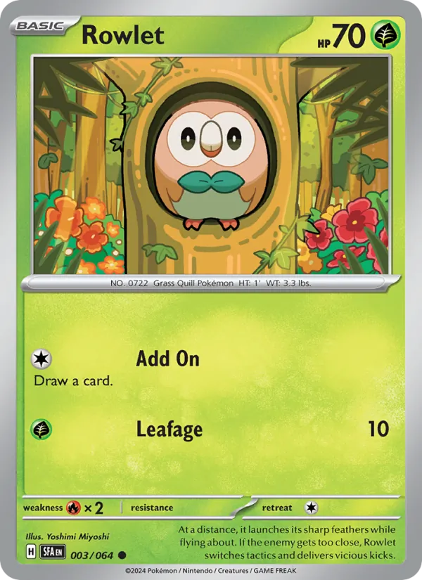 Rowlet #003 – Shrouded Fable card
