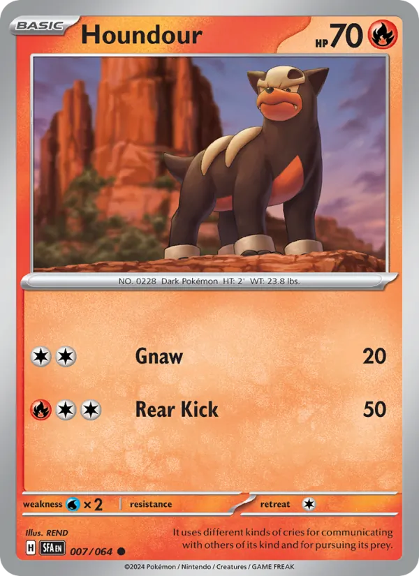 Houndour #007 – Shrouded Fable card