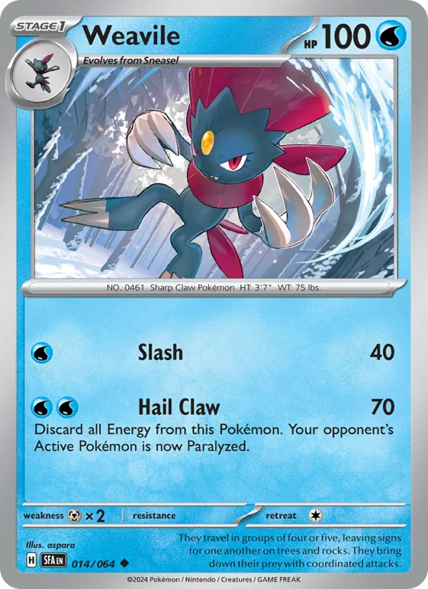 Weavile #014 – Shrouded Fable card