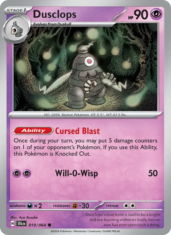 Dusclops #019 – Shrouded Fable card