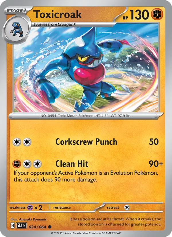Toxicroak #024 – Shrouded Fable card