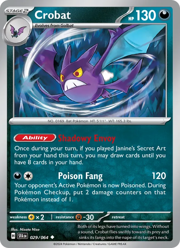 Crobat #029 – Shrouded Fable card