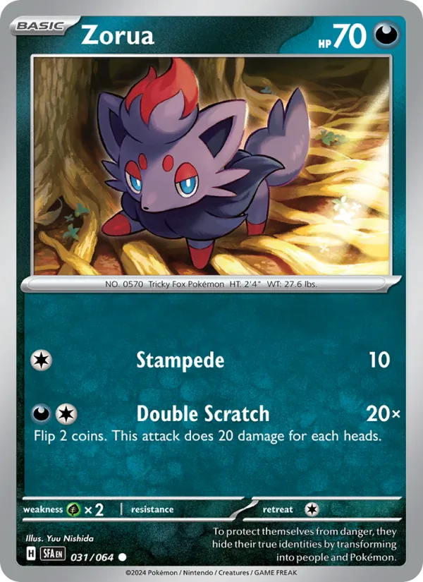 Zorua #031 – Shrouded Fable card
