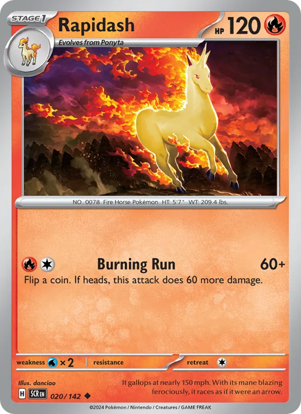 Rapidash #020 – Stellar Crown card