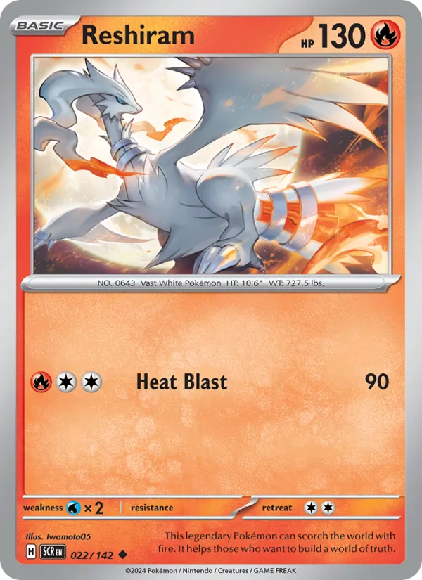 Reshiram #022 – Stellar Crown card