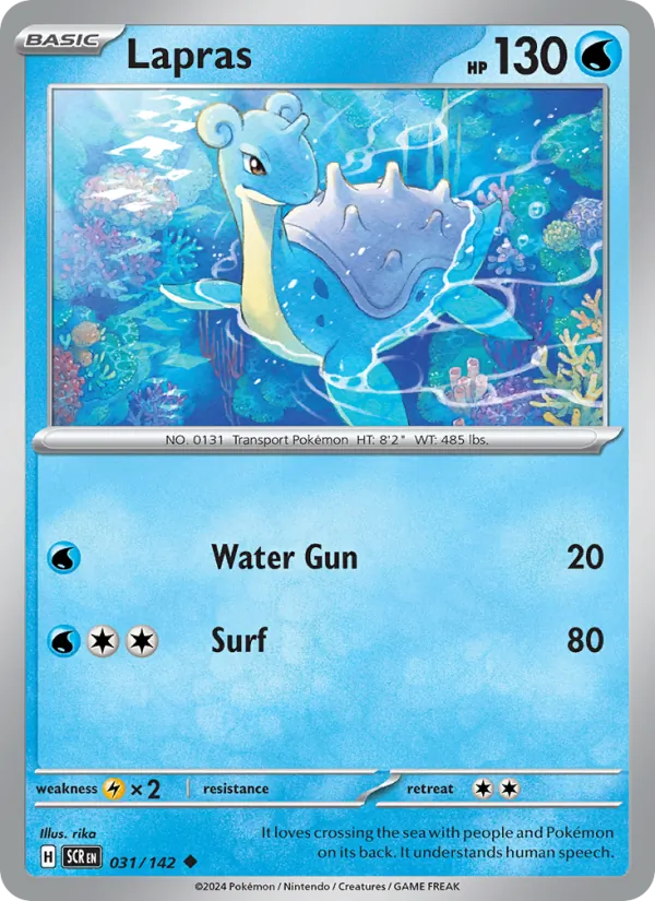 Lapras #031 – Stellar Crown card