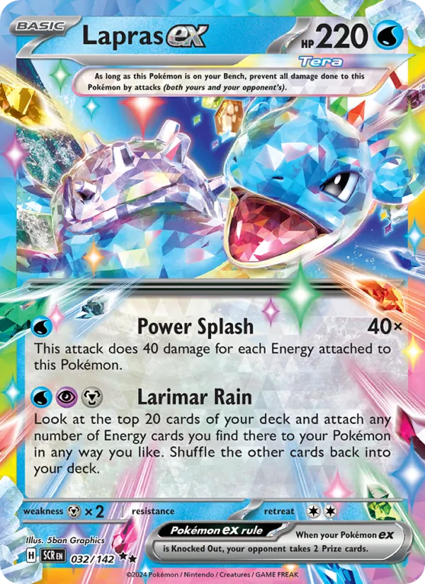 Lapras ex #032 – Stellar Crown card