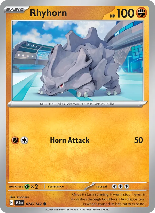 Rhyhorn #074 – Stellar Crown card