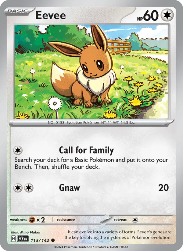 Eevee #113 – Stellar Crown card