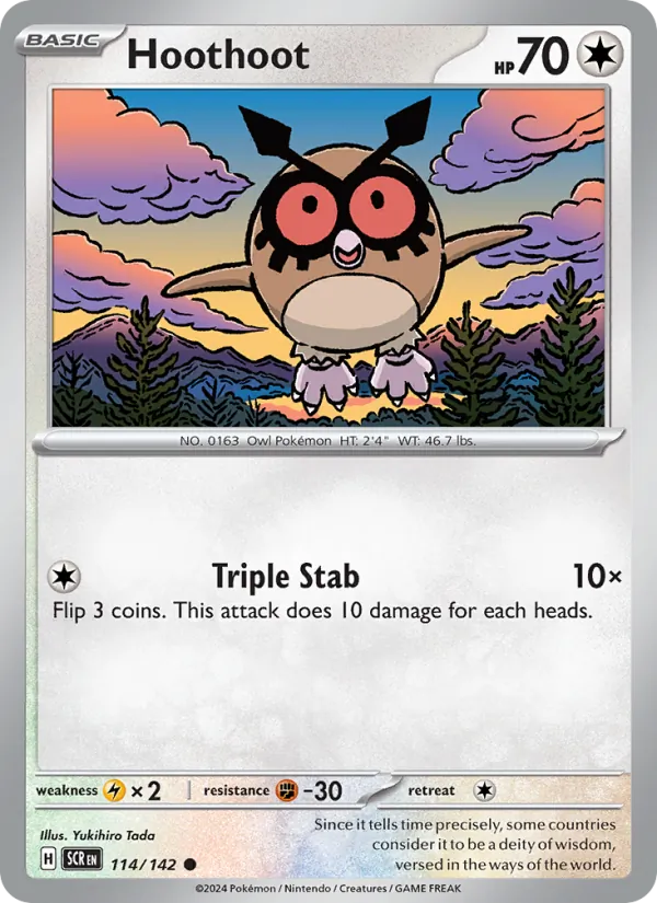Hoothoot #114 – Stellar Crown card