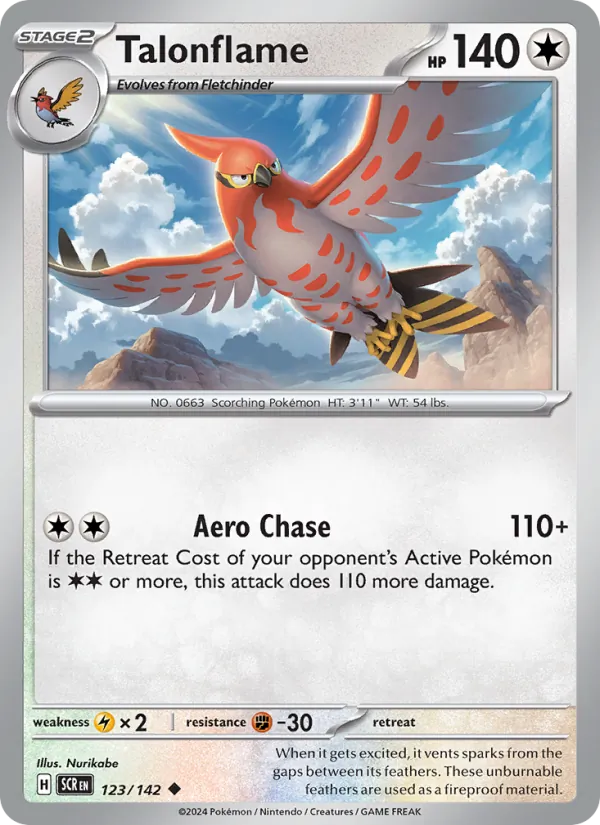 Talonflame #123 – Stellar Crown card
