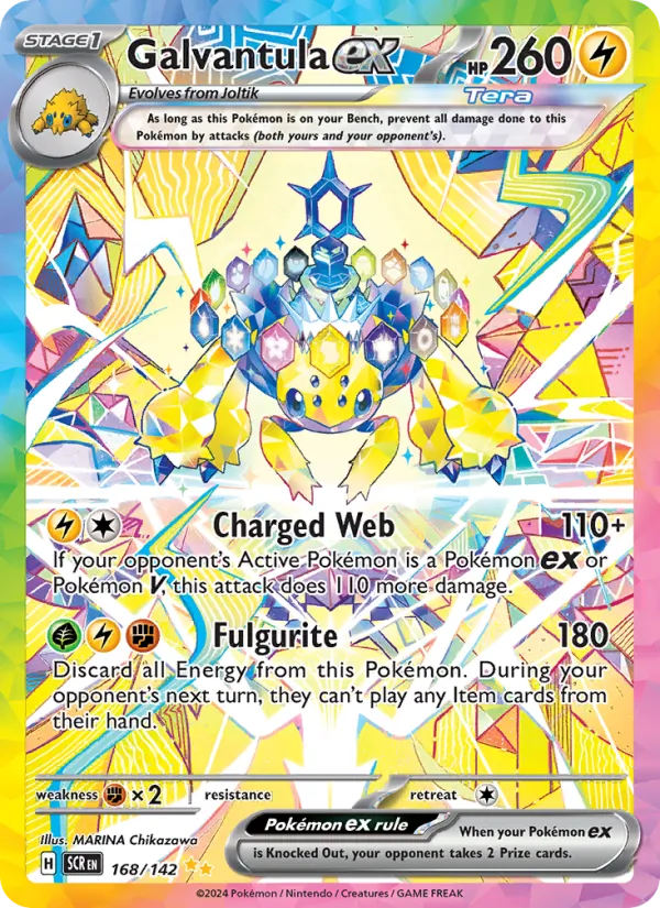 Galvantula ex #168 – Stellar Crown card