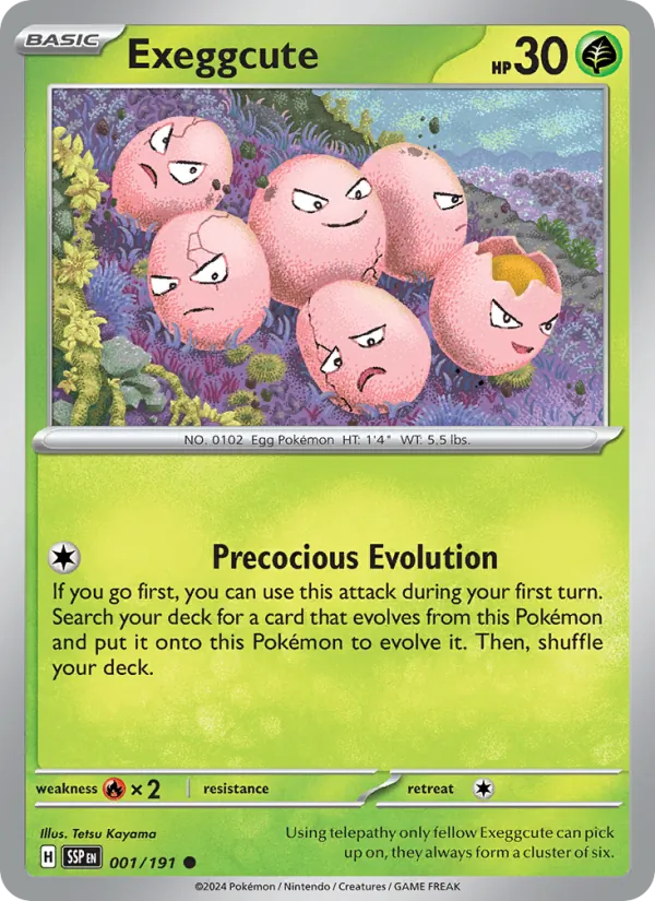 Exeggcute #001 – Surging Sparks card