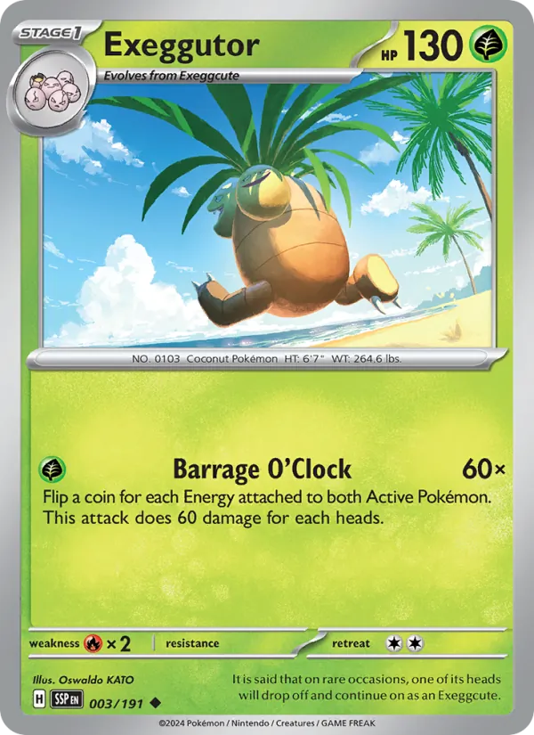 Exeggutor #003 – Surging Sparks card
