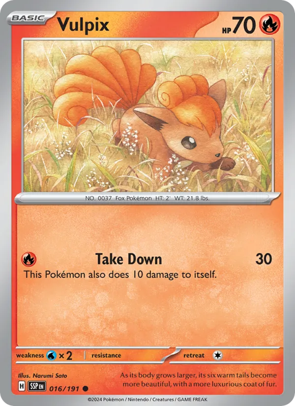 Vulpix #016 – Surging Sparks card