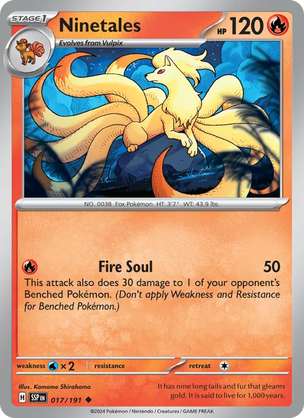 Ninetales #017 – Surging Sparks card
