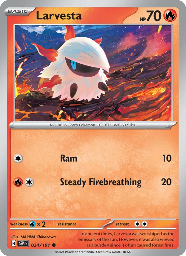 Larvesta #024 – Surging Sparks card