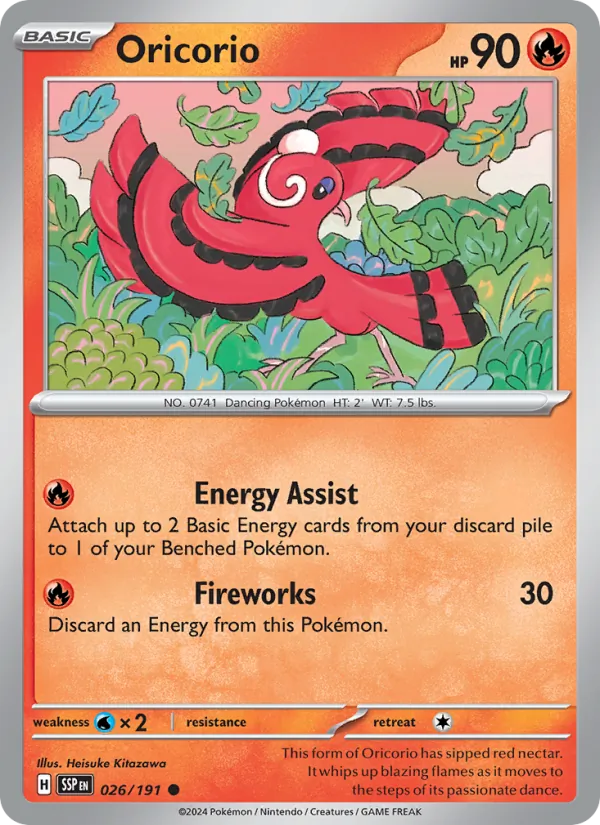 Oricorio #026 – Surging Sparks card