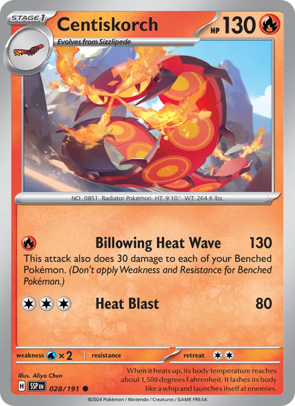 Centiskorch #028 – Surging Sparks card