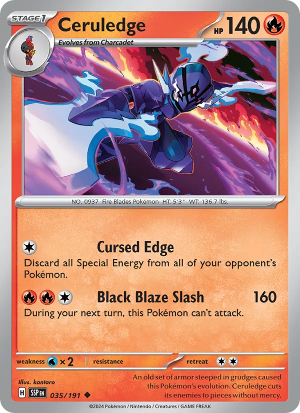 Ceruledge #035 – Surging Sparks card