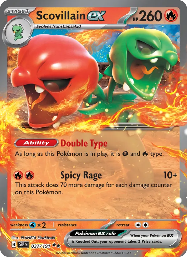 Scovillain ex #037 – Surging Sparks card