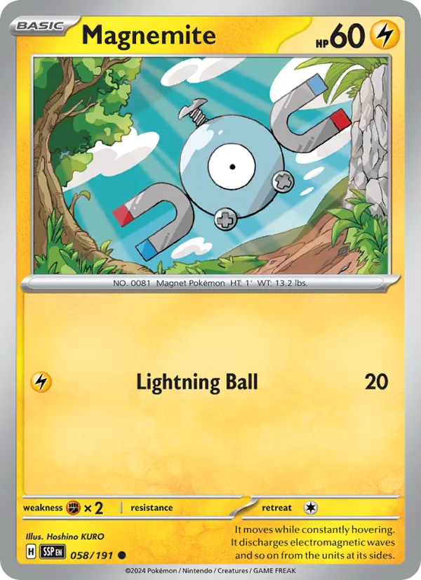 Magnemite #058 – Surging Sparks card