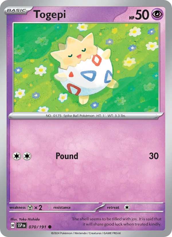 Togepi #070 – Surging Sparks card