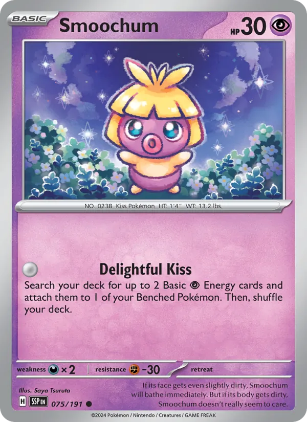Smoochum #075 – Surging Sparks card