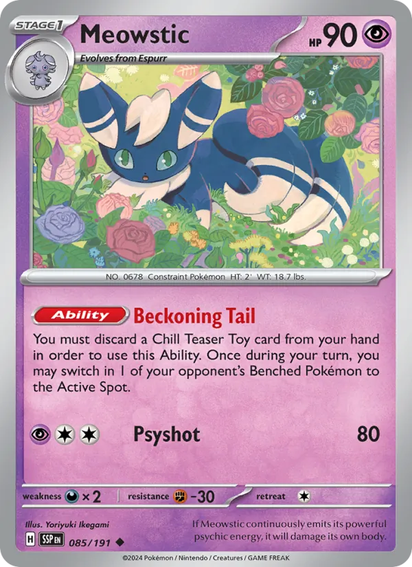 Meowstic #085 – Surging Sparks card