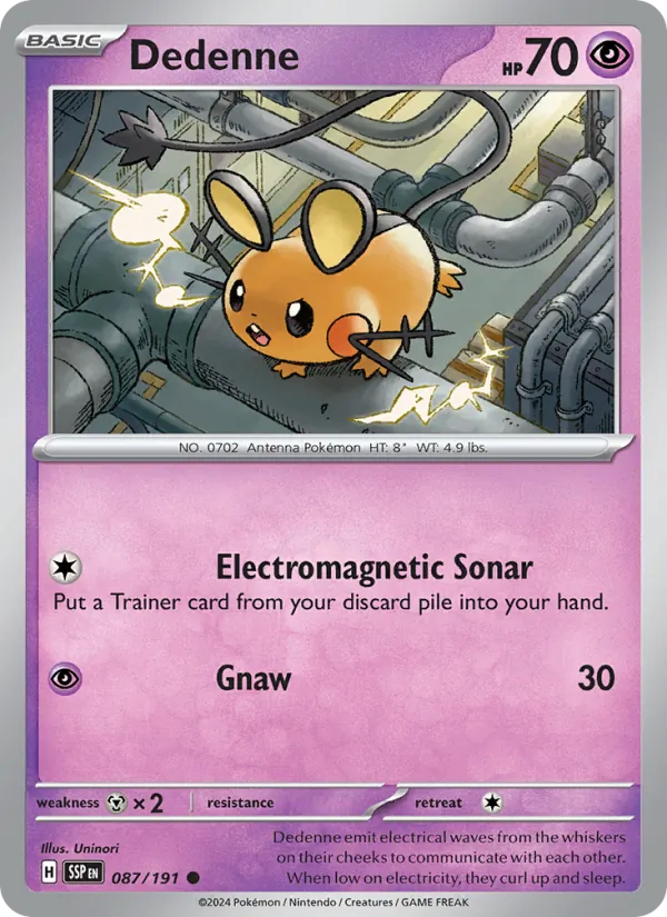 Dedenne #087 – Surging Sparks card
