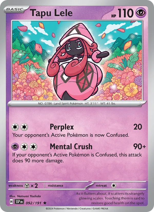 Tapu Lele #092 – Surging Sparks card