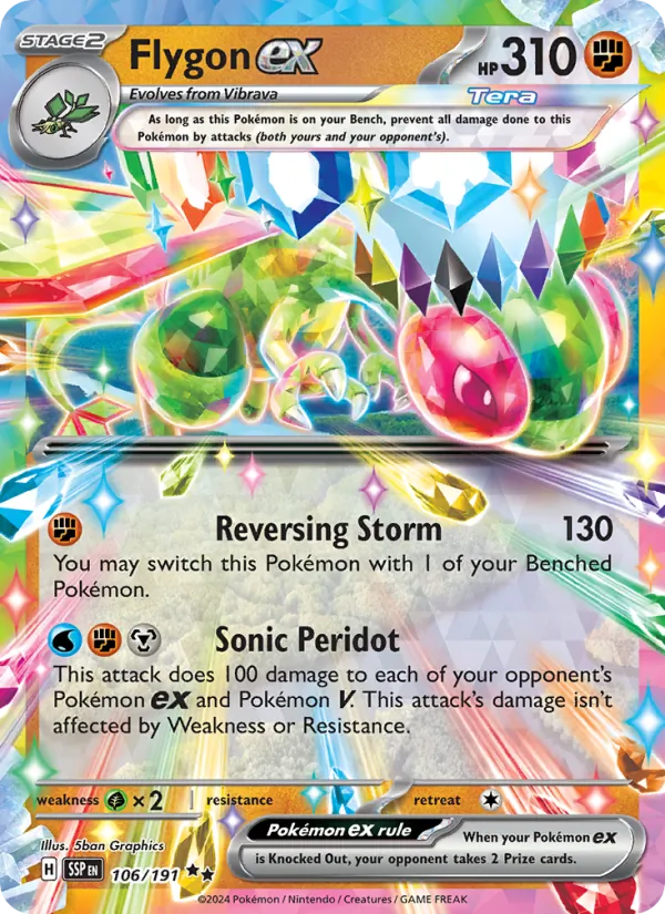 Flygon ex #106 – Surging Sparks card