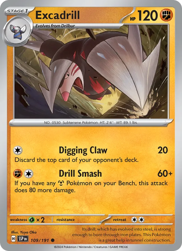Excadrill #109 – Surging Sparks card