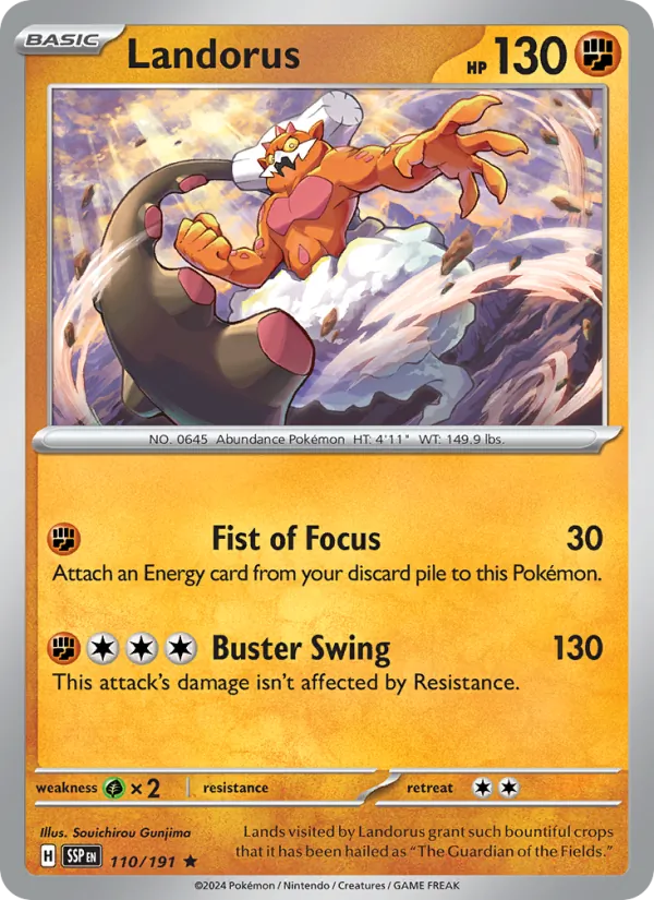 Landorus #110 – Surging Sparks card